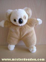 Doudou Koala Bébisol Marron beige Corp en matière éponge