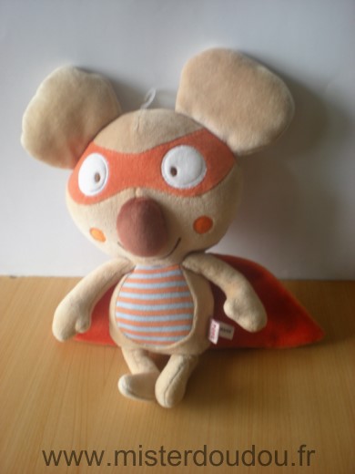 Doudou Koala Du pareil au même Beige masque cape orange noah Pouet dans le ventre