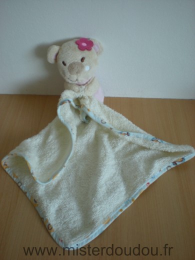 Doudou Koala Petipouce Beige rose mouchoir eponge 