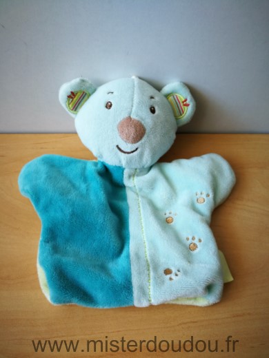 Doudou Koala Systeme u Zen bleu vert 