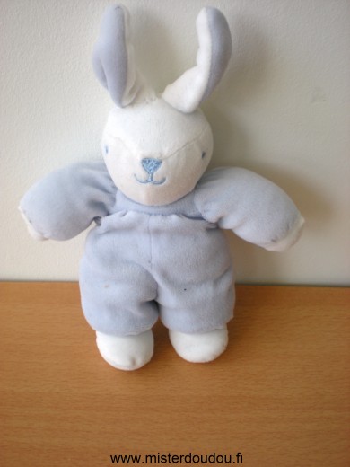 Doudou Lapin 0 Mauve blanc 