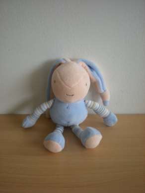 Doudou Lapin Ajena Bleu 