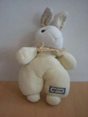 Doudou Lapin Ajena Jaune 