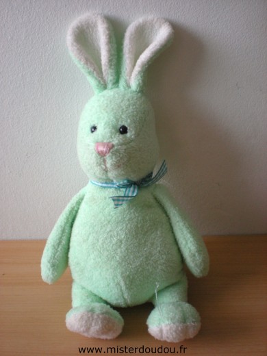 Doudou Lapin Ajena Vert 