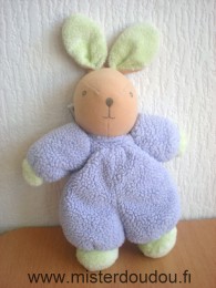 Doudou Lapin Ajena Violet vert 