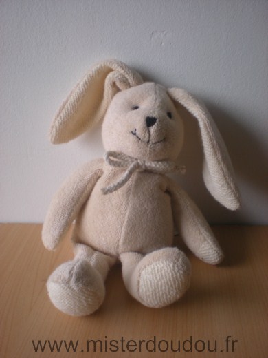 Doudou Lapin Anna club plush Beige en tissus éponge 