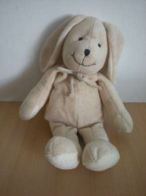 Doudou Lapin Anna club plush Beige en tissus eponge 