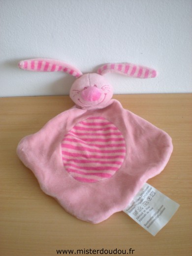 Doudou Lapin Babou Rose 