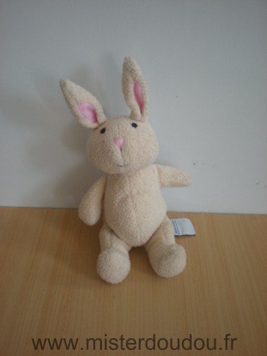 Doudou Lapin Baby gap Ecru rose Boite sonore ventre ne fonctionne pas