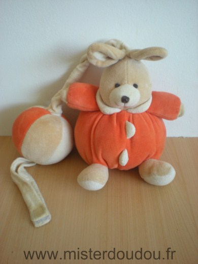 Doudou Lapin Baby sun Orange 