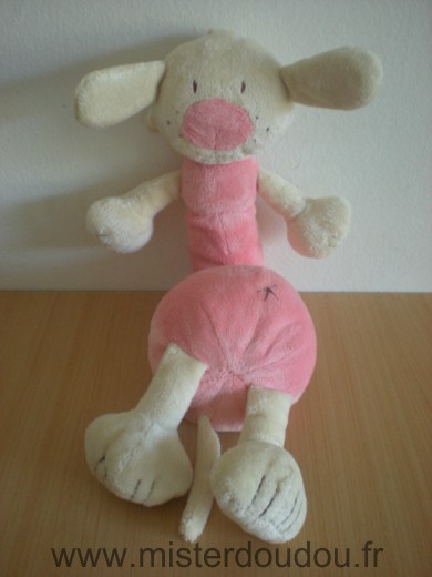 Doudou Lapin Baby sun Rose beige 