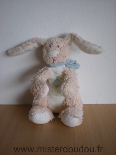 Doudou Lapin Bengy Ecru beige cerf volant 