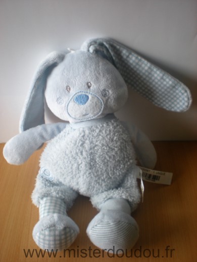 Doudou Lapin Berlingot Bleu 