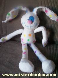 Doudou Lapin Bout chou Multicolore Oreilles font bruit de papier