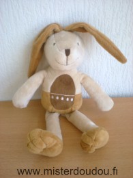 Doudou Lapin Ciad Marron beige 