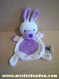 Doudou Lapin Cmp Blanc mauve 