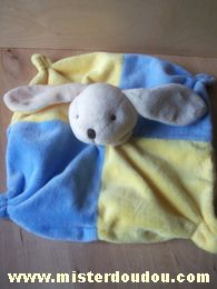 Doudou Lapin Cmp Bleu jaune Pas d'étiquette : marque cmp ??