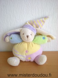 Doudou Lapin Cmp Multicolore pastel 