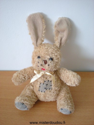 Doudou Lapin Cobico Marron oreilles articulées 