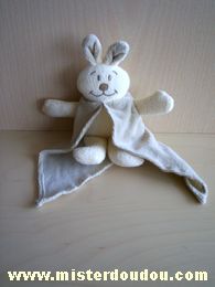 Doudou Lapin Comptine Jaune cape beige 