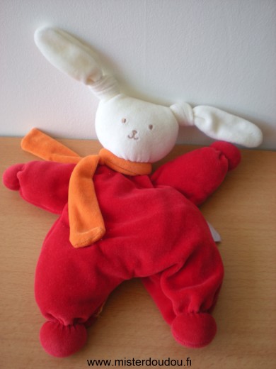 Doudou Lapin Corolle Patachou rose orange 