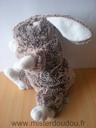 Doudou Lapin Créations dani Marron blanc 