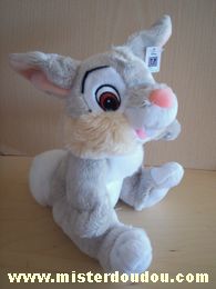 Doudou Lapin Damart Gris blanc rose Damart 