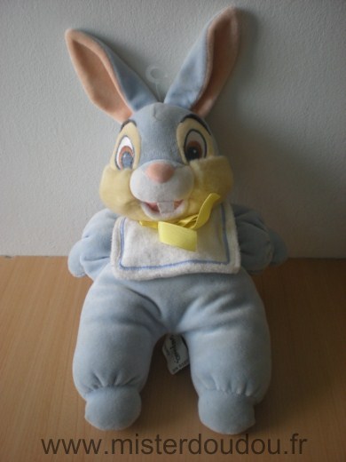 Doudou Lapin Disney Bleu 