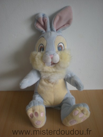 Doudou Lapin Disney Bleu jaune 