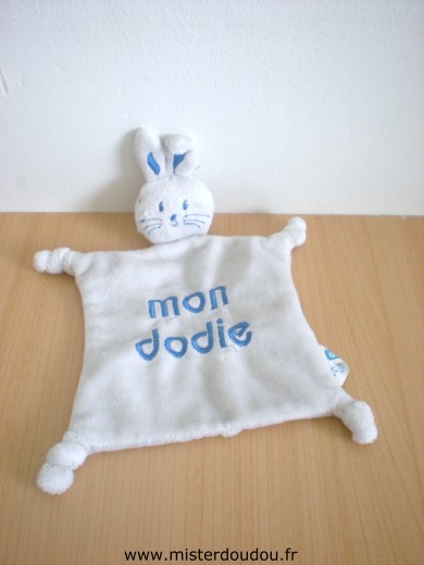 Doudou Lapin Dodie Blanc 