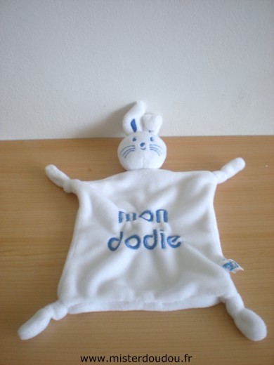 Doudou Lapin Dodie Blanc 