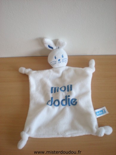 Doudou Lapin Dodie Blanc 