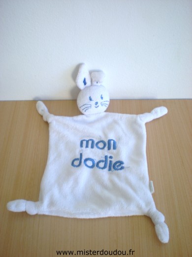 Doudou Lapin Dodie Blanc 