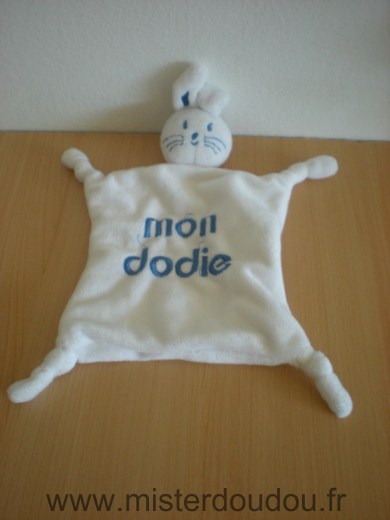 Doudou Lapin Dodie Blanc mon dodie 