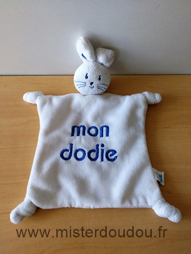 Doudou Lapin Dodie Blanc mon dodie 