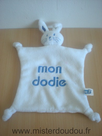 Doudou Lapin Dodie Blanc mon dodie 