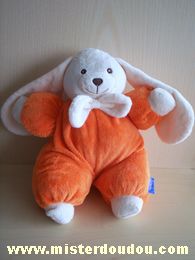 Doudou Lapin Doudi Orange écru 