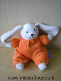 Doudou Lapin Doudi Orange écru 