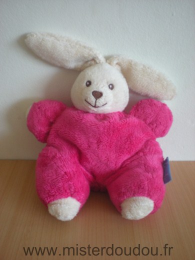 Doudou Lapin Doudi Rose fushia 