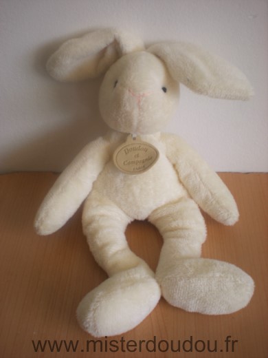 Doudou Lapin Doudou et compagnie Ecru 