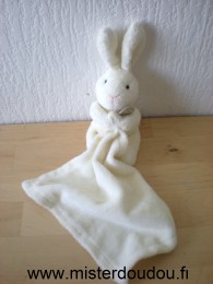 Doudou Lapin Doudou et compagnie Lapin et mouchoir écrus 