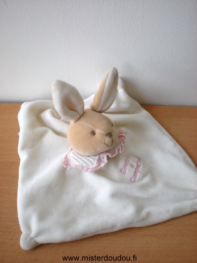 Doudou Lapin Doudou et compagnie Rose clair Bon état général mais tissus usé dans un coin