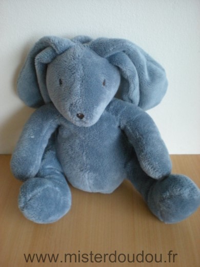 Doudou Lapin Du pareil au même Bleu 