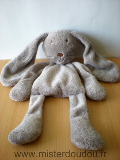 Doudou Lapin Du pareil au même Gris nez marron 