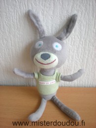 Doudou Lapin Du pareil au même Gris vert  alain le lapin 