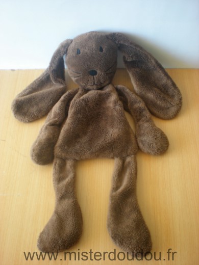 Doudou Lapin Du pareil au même Marron Prenom au feutre sur l etiquette