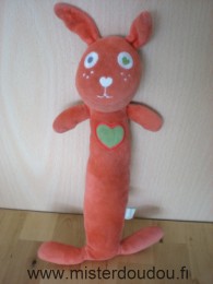 Doudou Lapin Du pareil au même Rouge coeur vert Un 