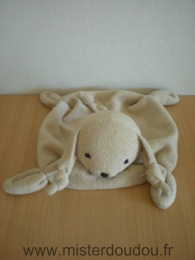 Doudou Lapin Dupuis Beige en tissus eponge 