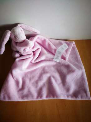 Doudou Lapin Early days Rose mouchoir rose 