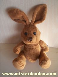 Doudou Lapin Fizzy Marron 